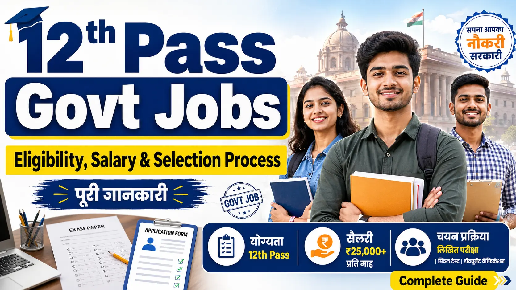 Government Jobs for 12th Pass Candidates