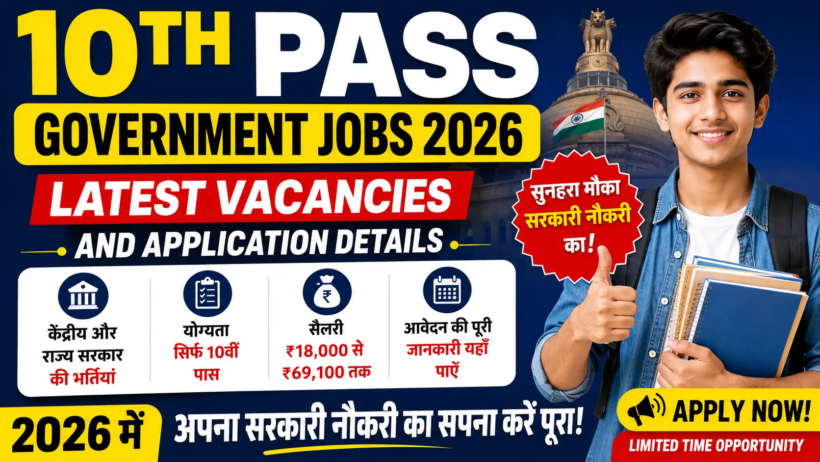 10th Pass Government Jobs 2026